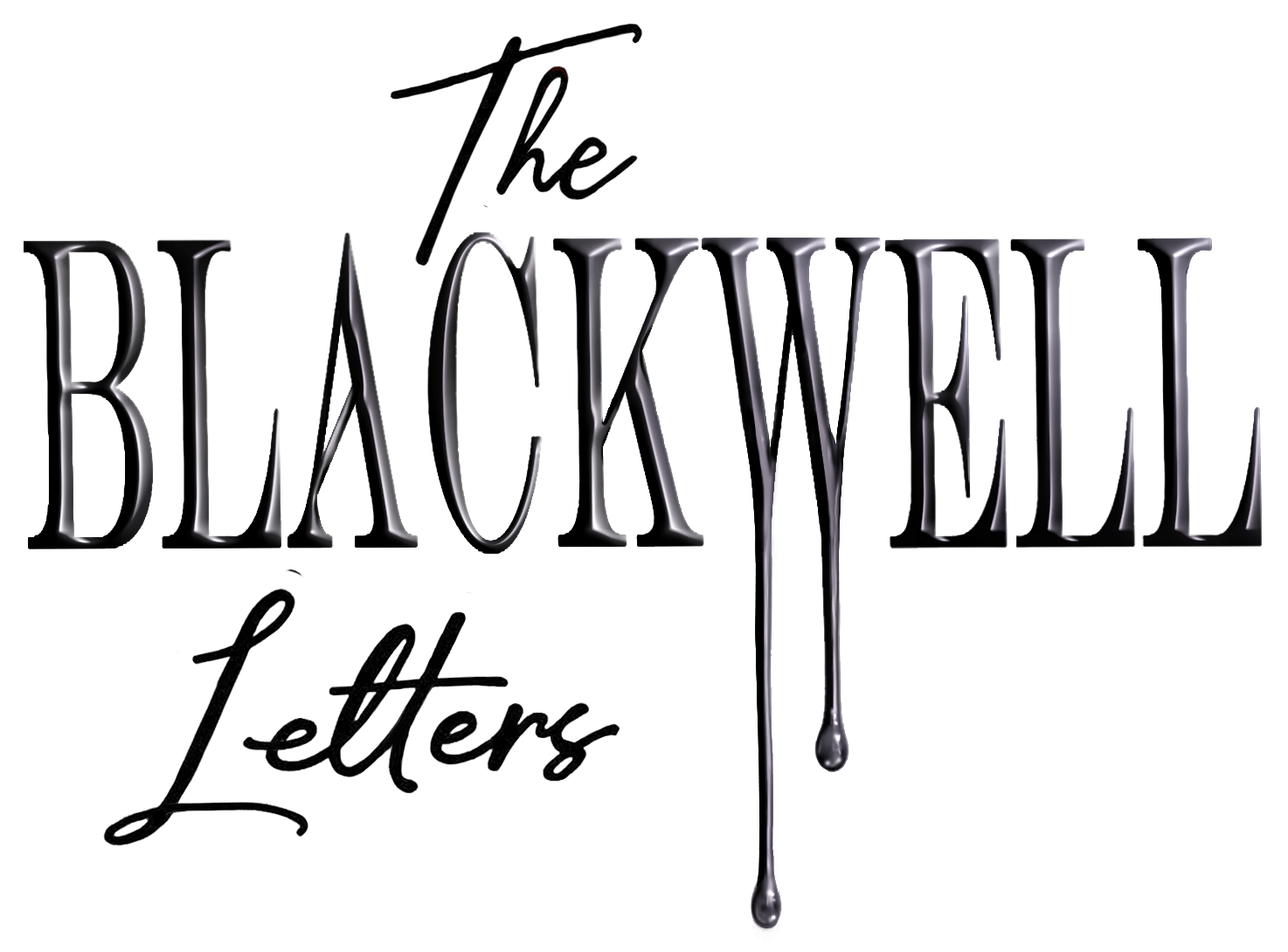 The Blackwell Letters logo, grayscale version